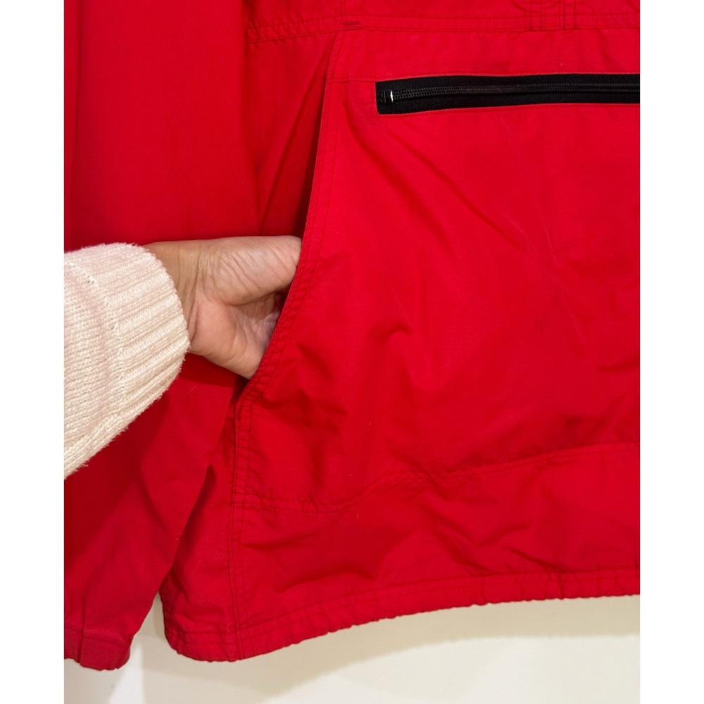 L.L.Bean Red Nylon Anorak Parka Pullover Vintage Windbreaker Jacket Men's Size M - Picture 6 of 6